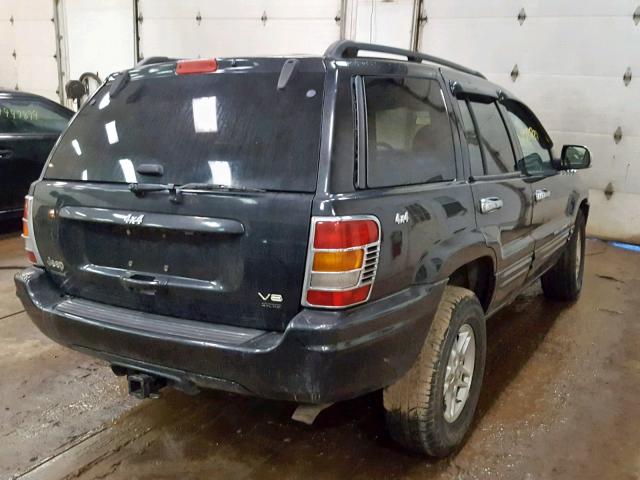 1J4GW48N34C130048 - 2004 JEEP GRAND CHER GRAY photo 4