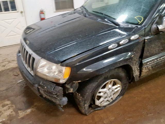 1J4GW48N34C130048 - 2004 JEEP GRAND CHER GRAY photo 9