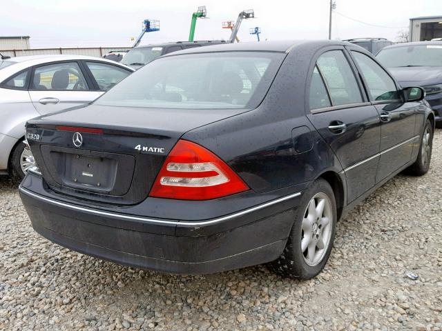 WDBRF84J23F411875 - 2003 MERCEDES-BENZ C 320 4MAT BLACK photo 4