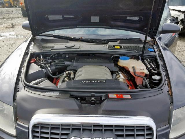 WAUDH74F48N042975 - 2008 AUDI A6 3.2 QUA GRAY photo 7