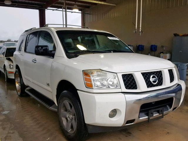 5N1AA08A25N708884 - 2005 NISSAN ARMADA SE WHITE photo 1