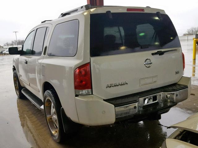 5N1AA08A25N708884 - 2005 NISSAN ARMADA SE WHITE photo 3