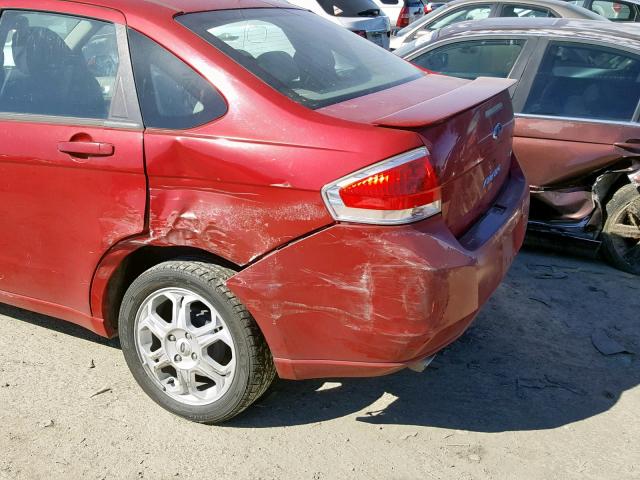 1FAHP36N09W212903 - 2009 FORD FOCUS SES RED photo 10