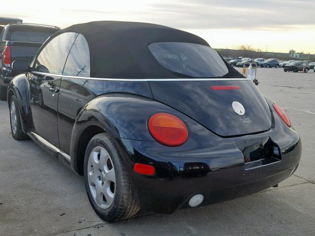 3VWCK21Y83M321015 - 2003 VOLKSWAGEN NEW BEETLE შავი ფოტო 3