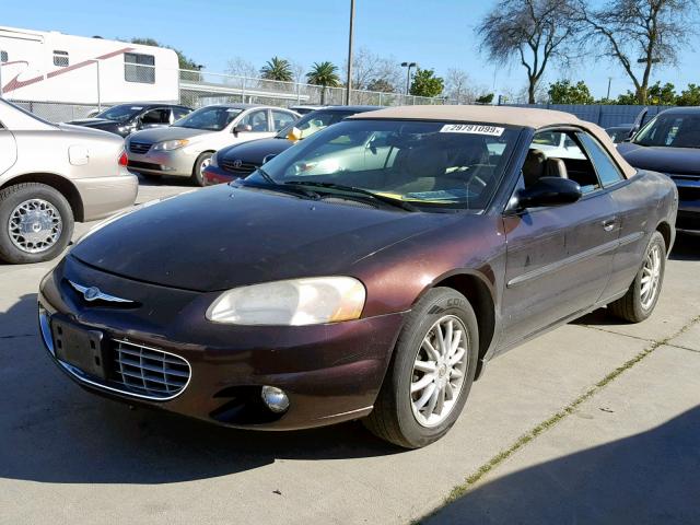 1C3EL55T83N559899 - 2003 CHRYSLER SEBRING LX PURPLE photo 2