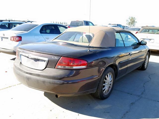 1C3EL55T83N559899 - 2003 CHRYSLER SEBRING LX PURPLE photo 4