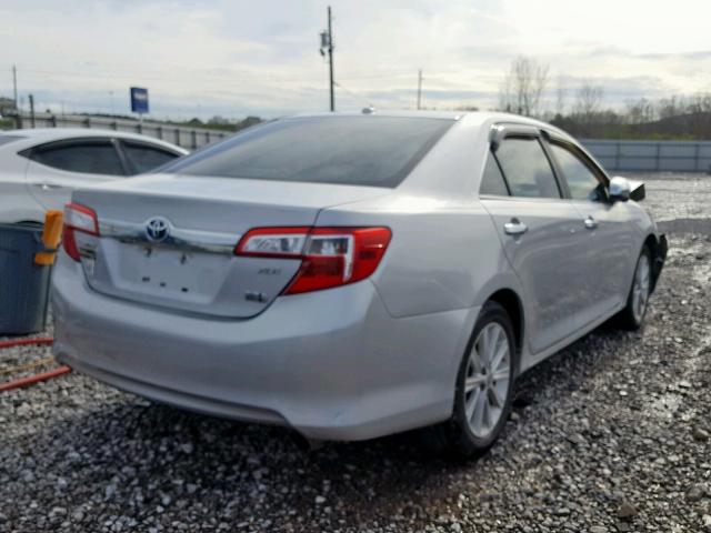 4T1BD1FK2CU017953 - 2012 TOYOTA CAMRY HYBR SILVER photo 4