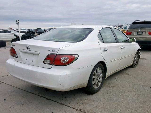 JTHBF30G230138597 - 2003 LEXUS ES 300 WHITE photo 4