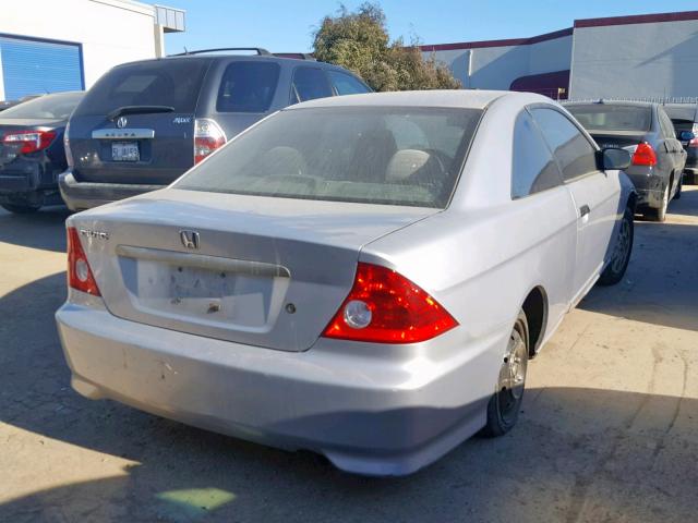 1HGEM21124L084857 - 2004 HONDA CIVIC DX V SILVER photo 4