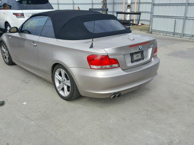 WBAUL73568VE88376 - 2008 BMW 128 I TAN photo 3