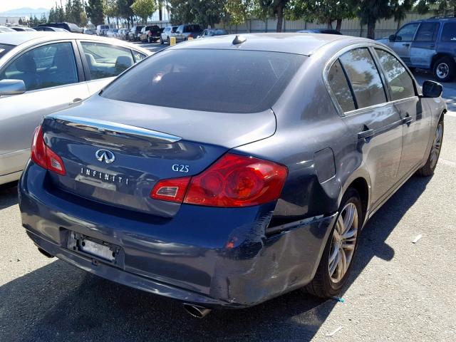 JN1DV6AP1BM603054 - 2011 INFINITI G25 BASE BLUE photo 4