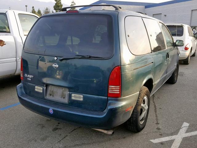 4N2ZN1116WD809488 - 1998 NISSAN QUEST XE GREEN photo 4