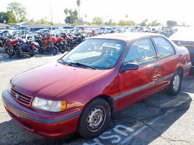 JT2EL43B6N0236122 - 1992 TOYOTA TERCEL DEL RED photo 2