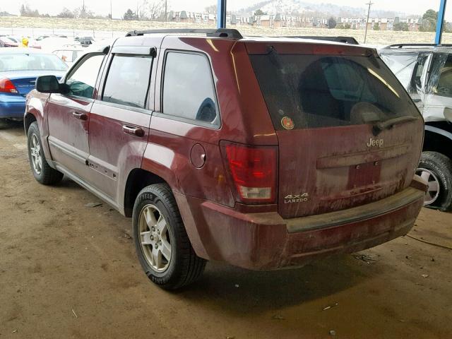 1J8GR48K77C531912 - 2007 JEEP GRAND CHER BURGUNDY photo 3