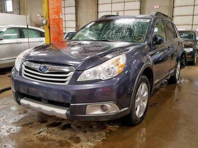 4S4BREKC6B2367118 - 2011 SUBARU OUTBACK 3. GRAY photo 2