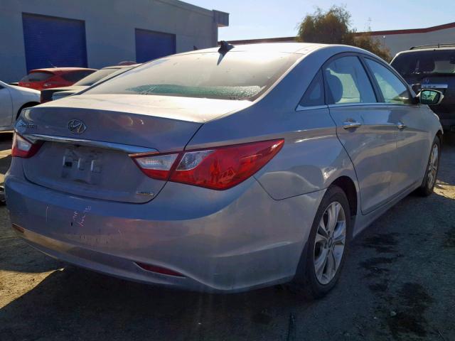 5NPEC4AC2DH658229 - 2013 HYUNDAI SONATA SE BLUE photo 4