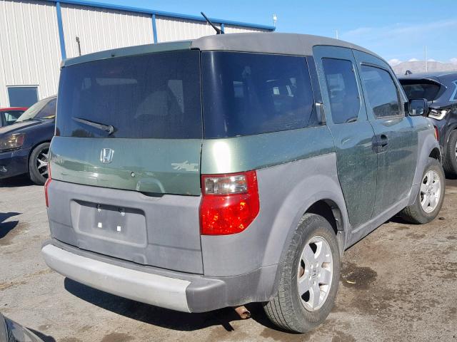 5J6YH28583L017519 - 2003 HONDA ELEMENT EX GREEN photo 4