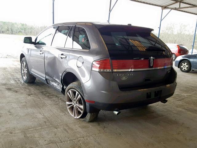 2LMDJ8JC1ABJ06933 - 2010 LINCOLN MKX GRAY photo 3