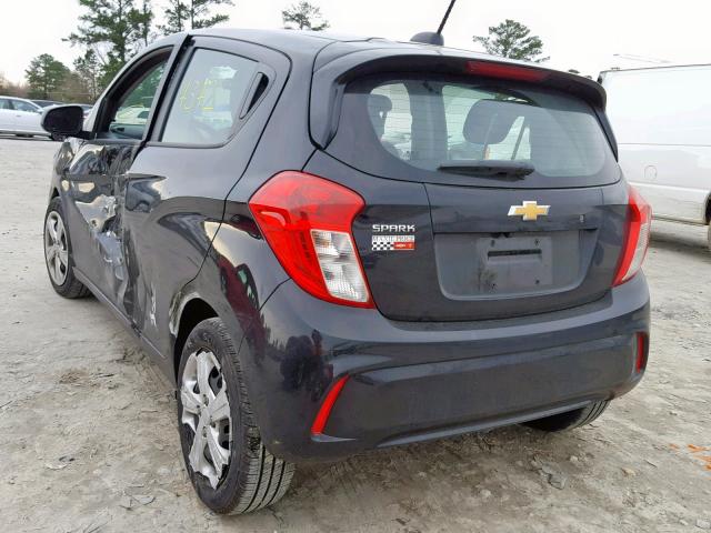 KL8CB6SAXKC720254 - 2019 CHEVROLET SPARK LS BLACK photo 3