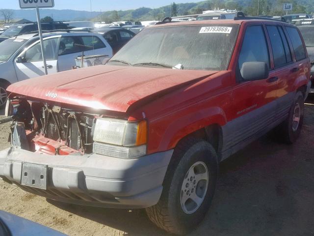 1J4FX58S1TC170406 - 1996 JEEP GRAND CHER RED photo 2