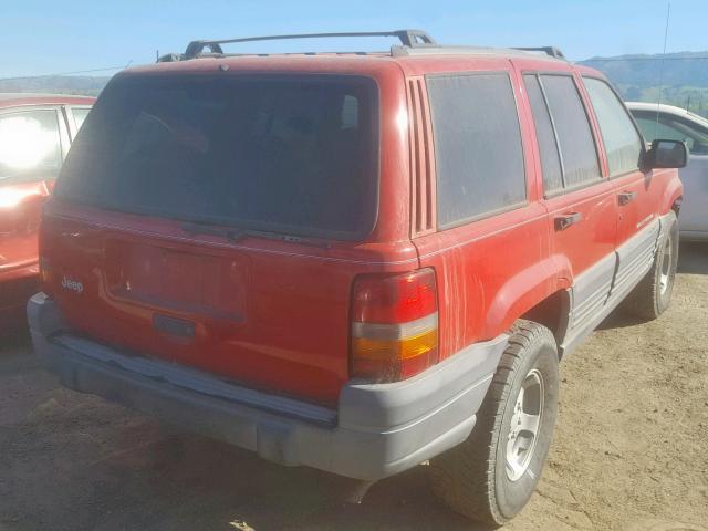 1J4FX58S1TC170406 - 1996 JEEP GRAND CHER RED photo 4