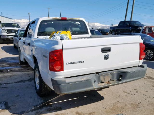 1D3HW38K78S581531 - 2008 DODGE DAKOTA SXT WHITE photo 4