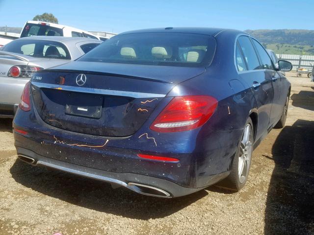 WDDZF4JB6HA084317 - 2017 MERCEDES-BENZ E 300 BLUE photo 4