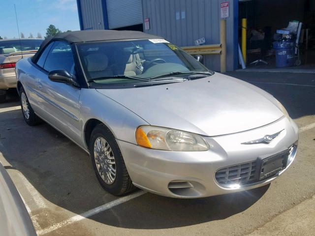 1C3EL45X42N325061 - 2002 CHRYSLER SEBRING LX SILVER photo 1