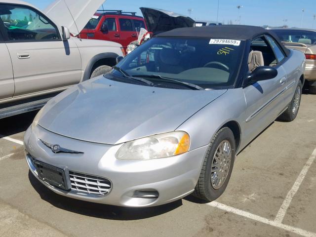 1C3EL45X42N325061 - 2002 CHRYSLER SEBRING LX SILVER photo 2