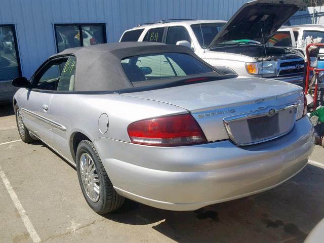 1C3EL45X42N325061 - 2002 CHRYSLER SEBRING LX SILVER photo 3