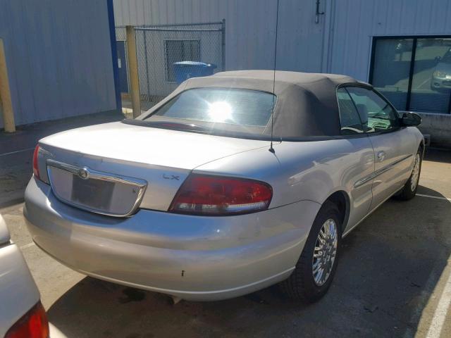 1C3EL45X42N325061 - 2002 CHRYSLER SEBRING LX SILVER photo 4