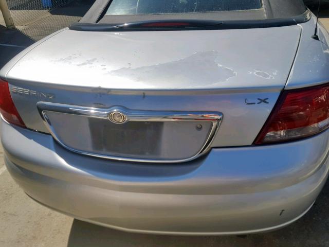 1C3EL45X42N325061 - 2002 CHRYSLER SEBRING LX SILVER photo 9