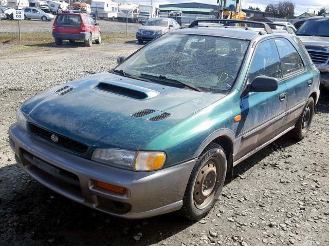 JF1GF4859WG813363 - 1998 SUBARU IMPREZA OU GREEN photo 2