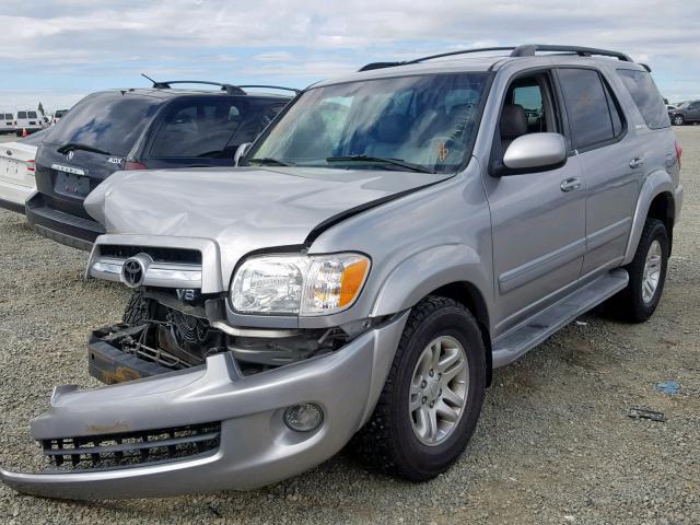 5TDBT48A65S240842 - 2005 TOYOTA SEQUOIA LI SILVER photo 2