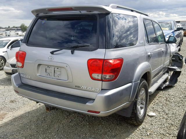 5TDBT48A65S240842 - 2005 TOYOTA SEQUOIA LI SILVER photo 4