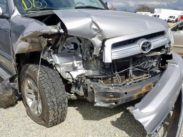 5TDBT48A65S240842 - 2005 TOYOTA SEQUOIA LI SILVER photo 9