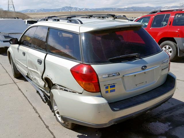 4S4BP61C366305106 - 2006 SUBARU LEGACY OUT BEIGE photo 3