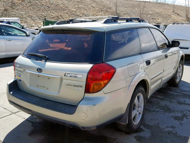 4S4BP61C366305106 - 2006 SUBARU LEGACY OUT BEIGE photo 4