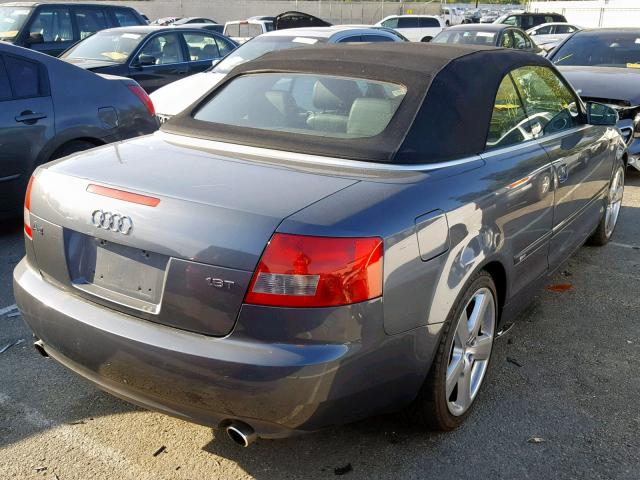 WAUBC48H96K010859 - 2006 AUDI A4 S-LINE GRAY photo 4