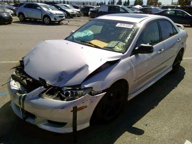 1YVHP80D545N48319 - 2004 MAZDA 6 S SILVER photo 2