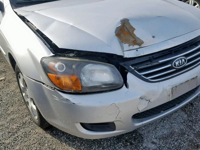 KNAFE221595652252 - 2009 KIA SPECTRA EX SILVER photo 9