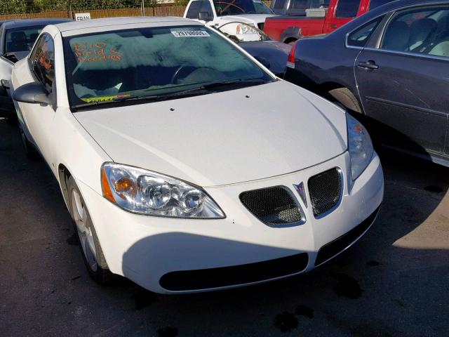 1G2ZH35N574115237 - 2007 PONTIAC G6 GT WHITE photo 1