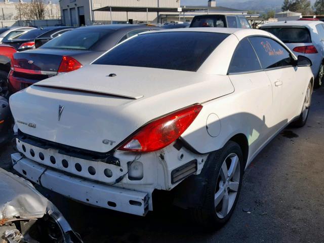 1G2ZH35N574115237 - 2007 PONTIAC G6 GT WHITE photo 4