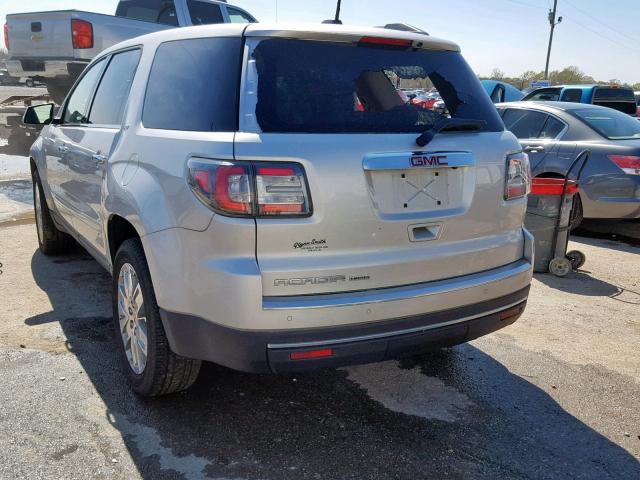 1GKKRSKD8HJ274969 - 2017 GMC ACADIA LIM SILVER photo 3