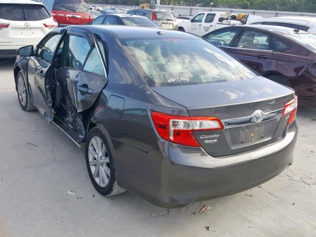 4T4BF1FK5CR273634 - 2012 TOYOTA CAMRY BASE GRAY photo 3