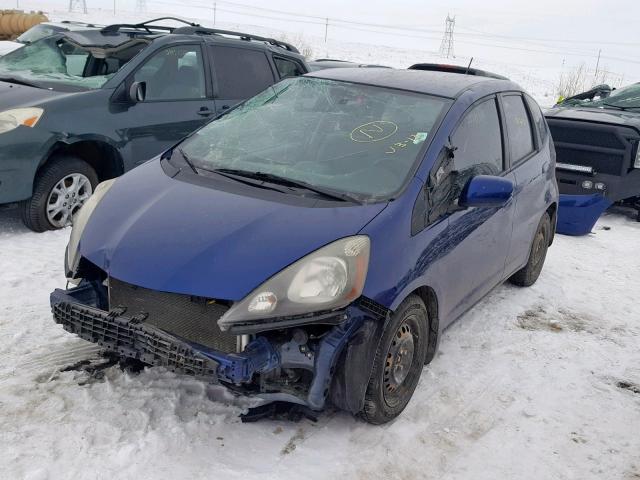 JHMGE8H36DC004750 - 2013 HONDA FIT BLUE photo 2