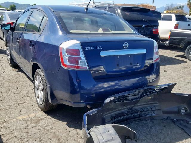 3N1AB6AP8AL604285 - 2010 NISSAN SENTRA 2.0 BLUE photo 3