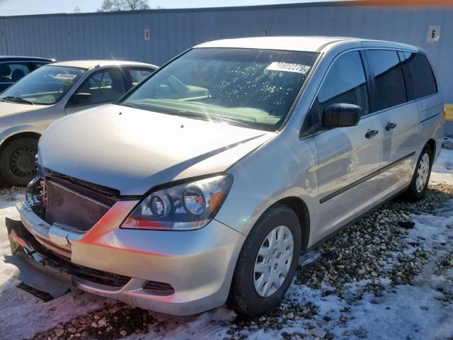 5FNRL38277B054350 - 2007 HONDA ODYSSEY LX SILVER photo 2