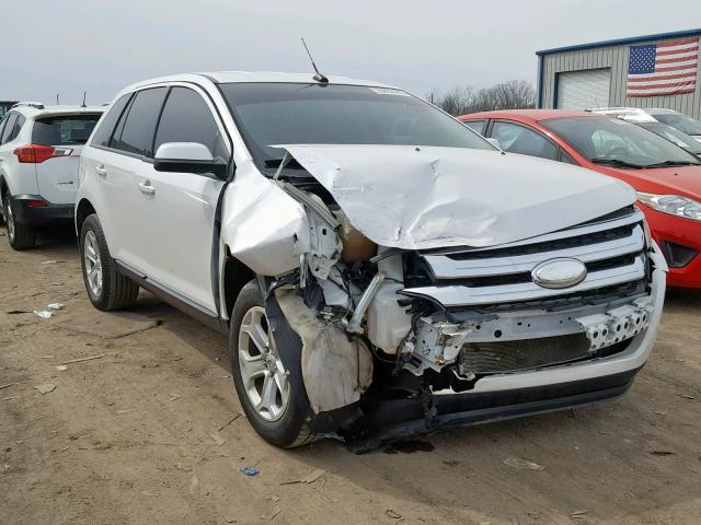 2FMDK3JC2DBE37164 - 2013 FORD EDGE SEL WHITE photo 1