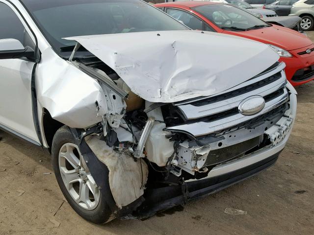 2FMDK3JC2DBE37164 - 2013 FORD EDGE SEL WHITE photo 9